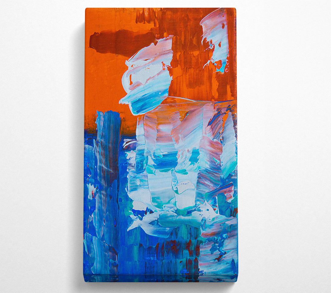  A Canvas Print of Orange And Blue Swirls Canvas Print
