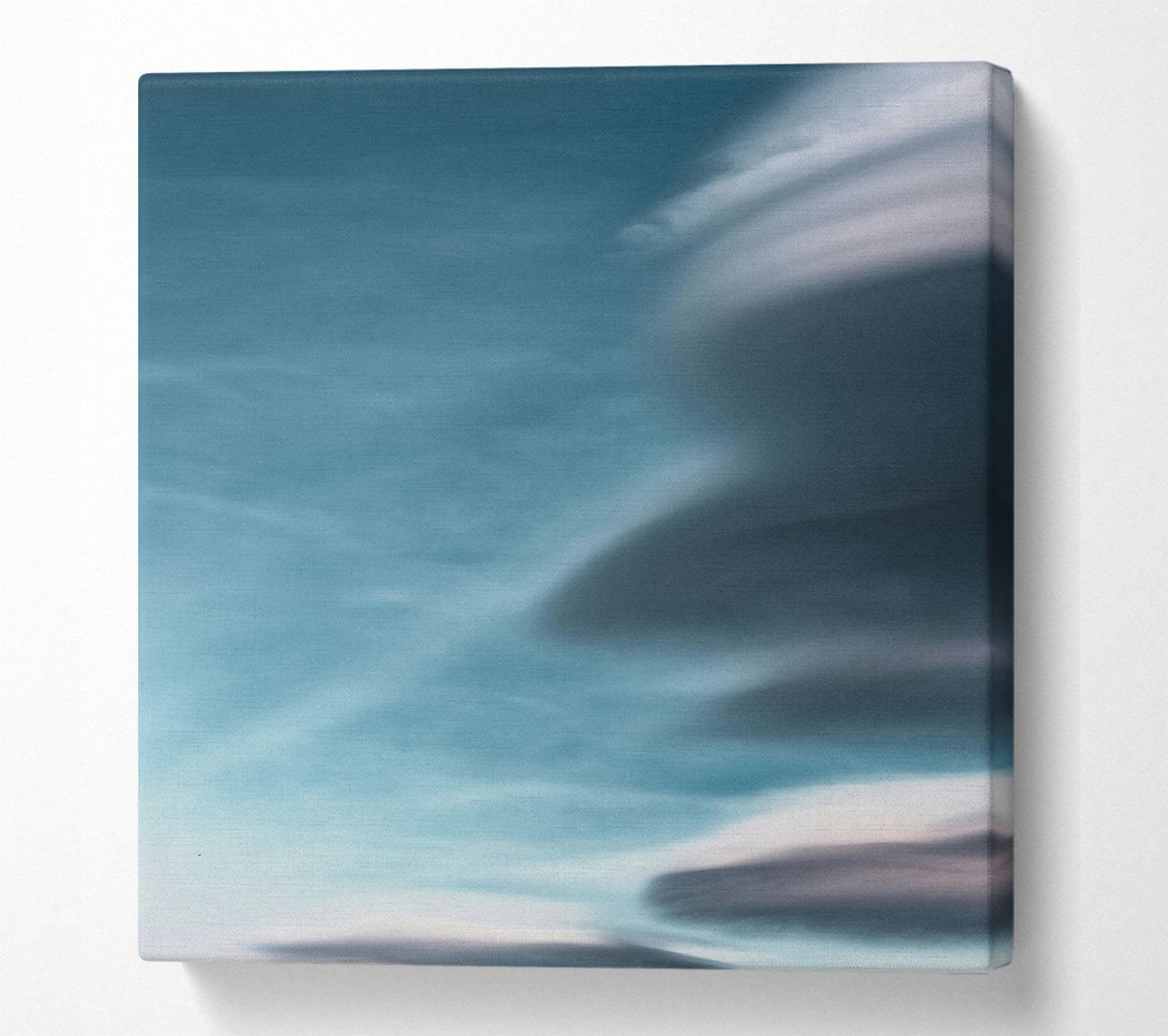 A Canvas Print of Azure Cloud Swirls Canvas Art