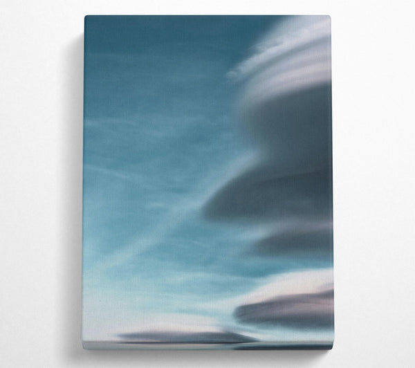  A Canvas Print of Azure Cloud Swirls Canvas Art