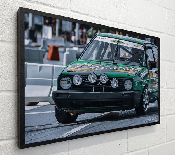 Green Rally Car