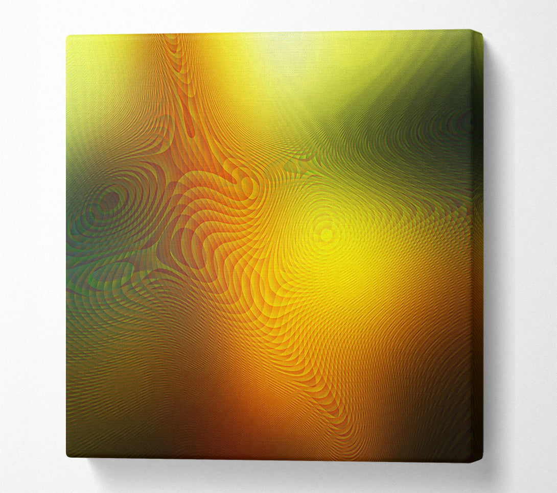  A Canvas Print of Golden Wave Abstract Canvas Print