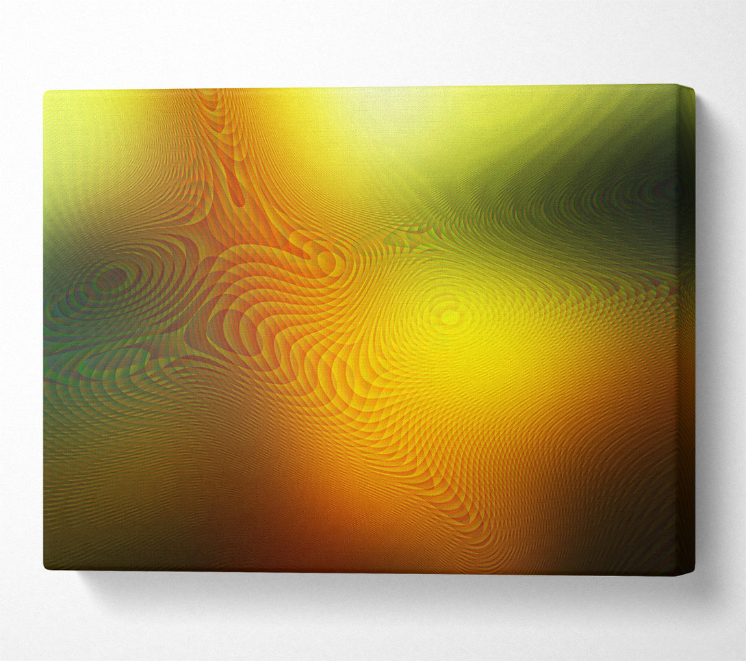  A Canvas Print of Golden Wave Abstract Canvas Print