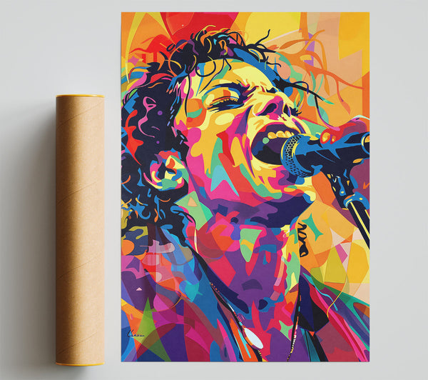 Yellow Vocal Explosion Poster