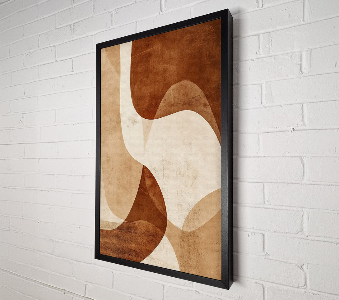  A Canvas Print of Rustic Brown Swirls Canvas Art
