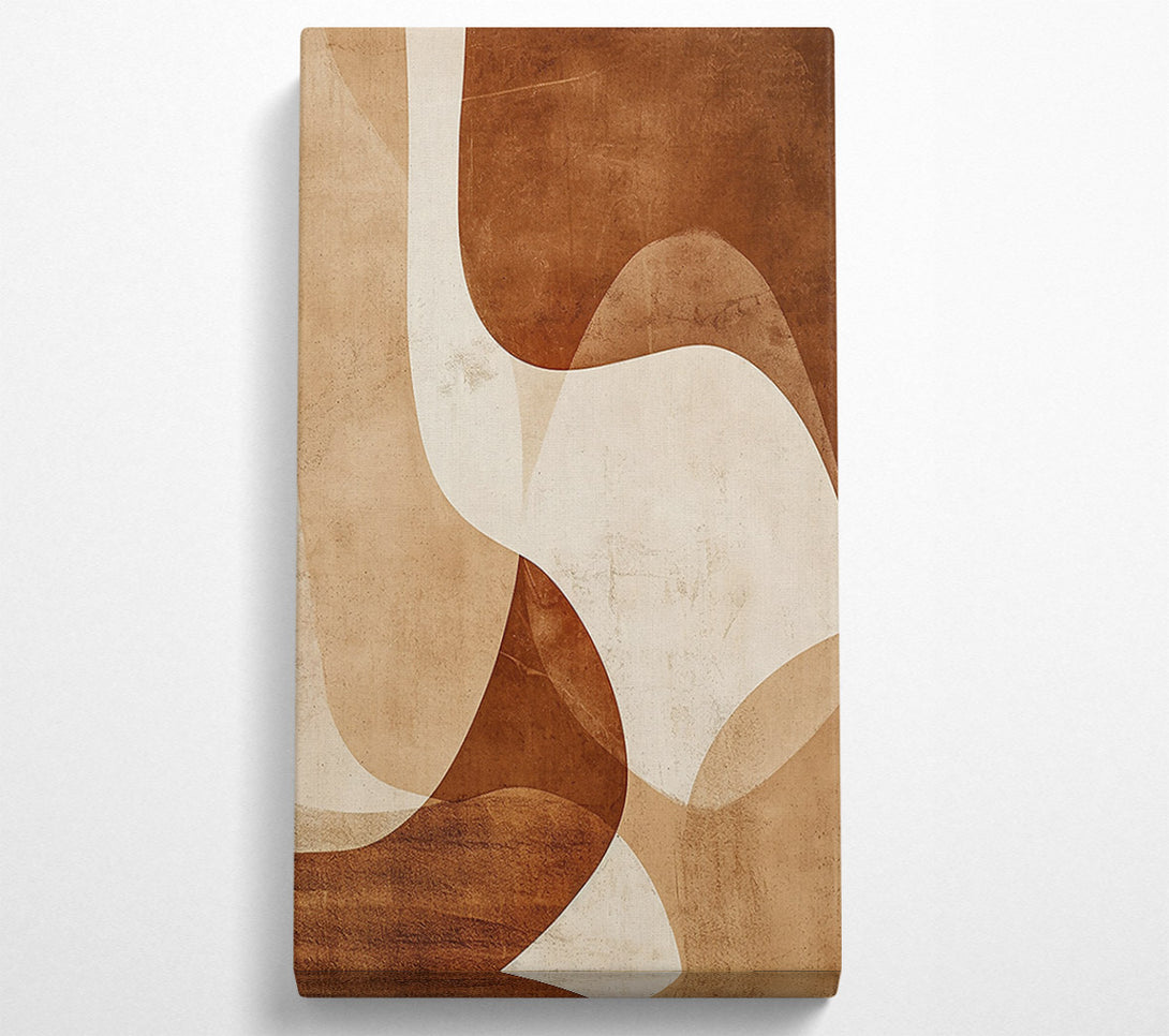  A Canvas Print of Rustic Brown Swirls Canvas Art