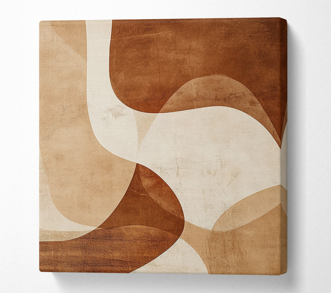  A Canvas Print of Rustic Brown Swirls Canvas Art