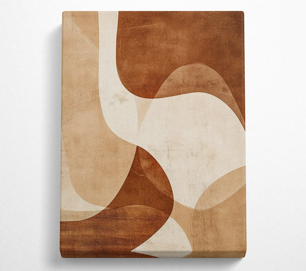  A Canvas Print of Rustic Brown Swirls Canvas Art