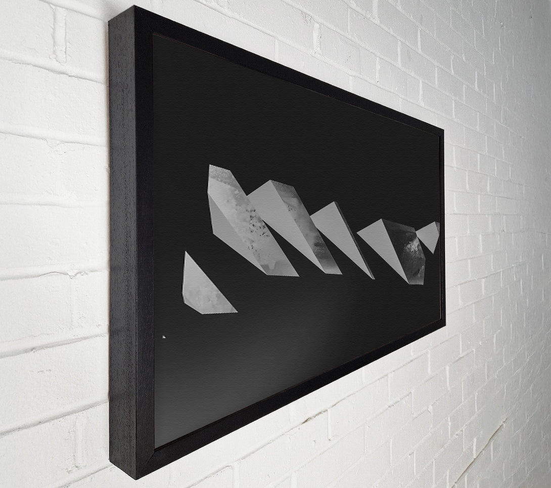  A Canvas Print of Gray Geometric Ascent Canvas Print