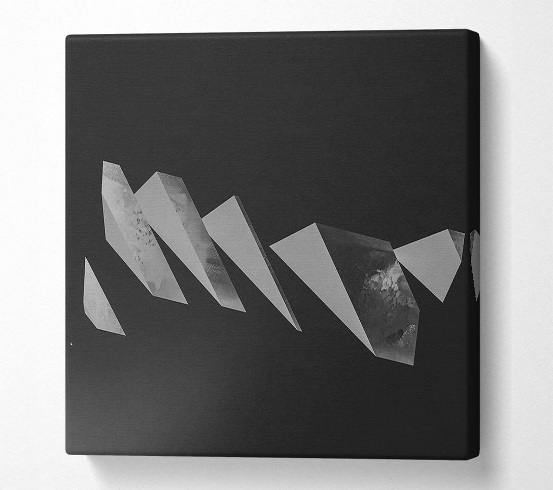  A Canvas Print of Gray Geometric Ascent Canvas Print