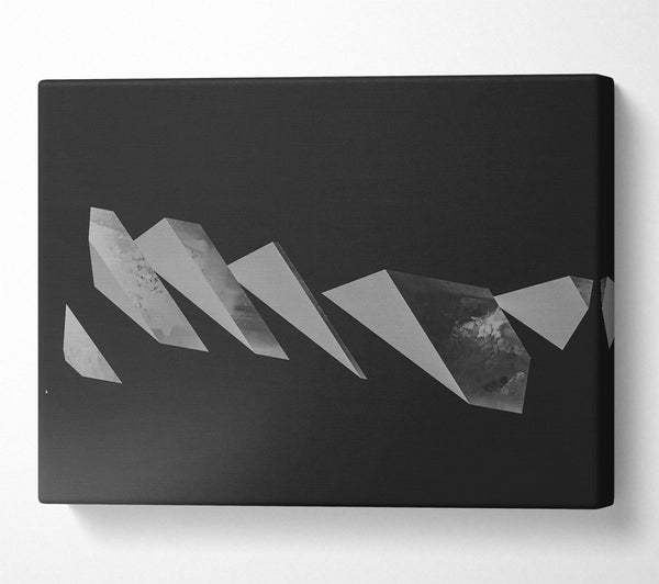  A Canvas Print of Gray Geometric Ascent Canvas Print