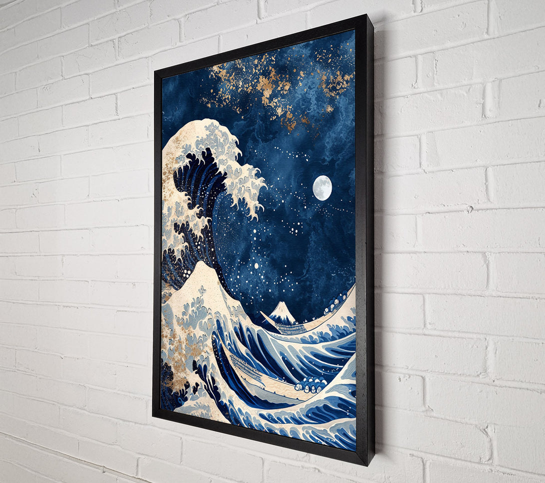  A Canvas Print of Midnight Blue Wave Canvas Print