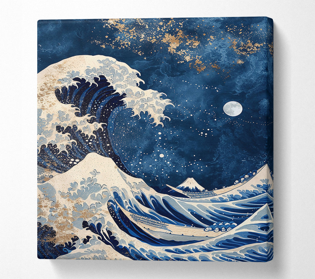  A Canvas Print of Midnight Blue Wave Canvas Print