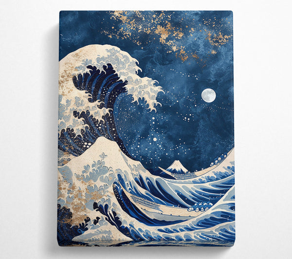  A Canvas Print of Midnight Blue Wave Canvas Print