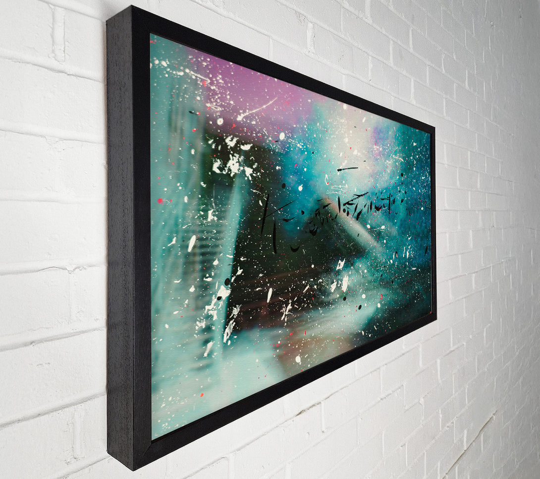  A Canvas Print of Teal Spattering Dreams Canvas Print
