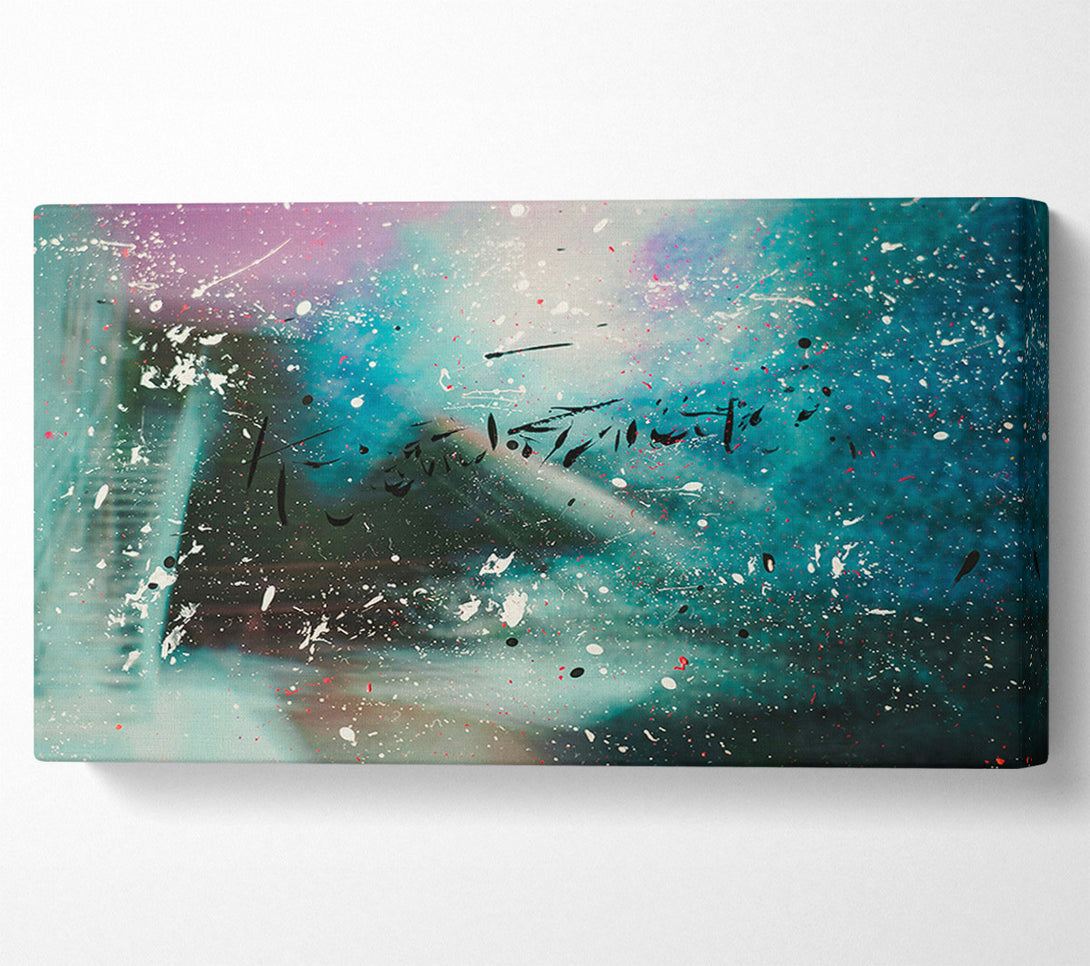  A Canvas Print of Teal Spattering Dreams Canvas Print