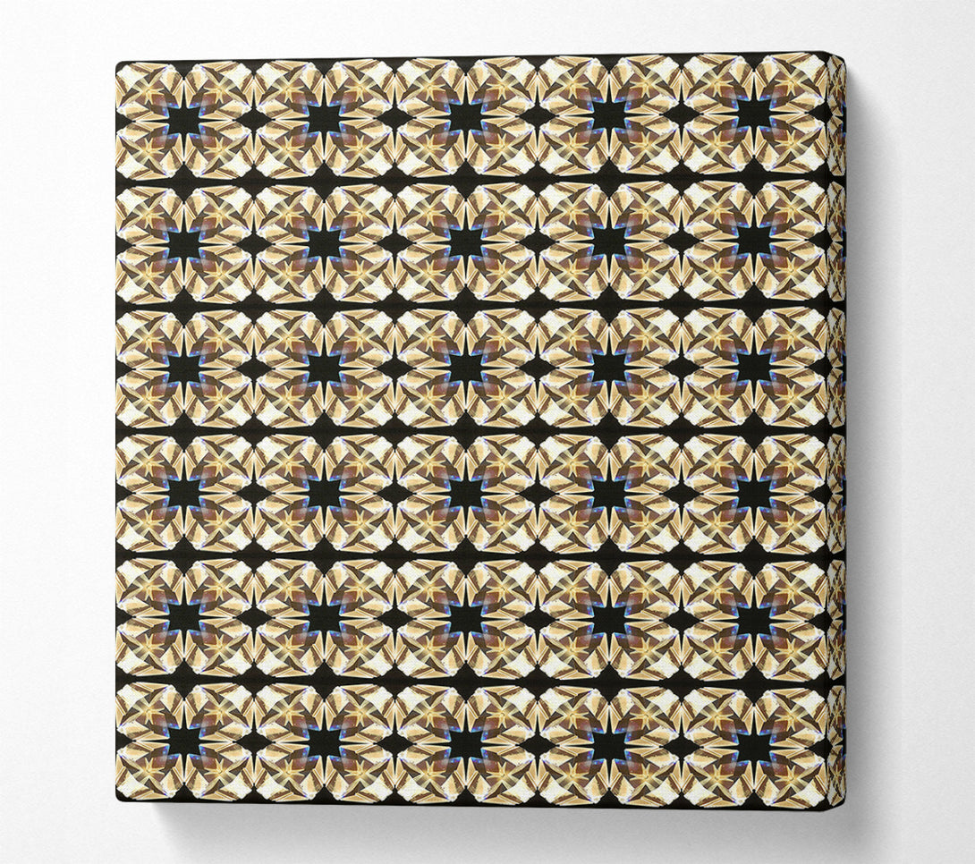  A Canvas Print of Golden Starry Pattern Canvas Print