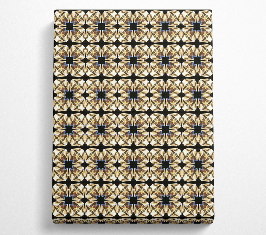  A Canvas Print of Golden Starry Pattern Canvas Print