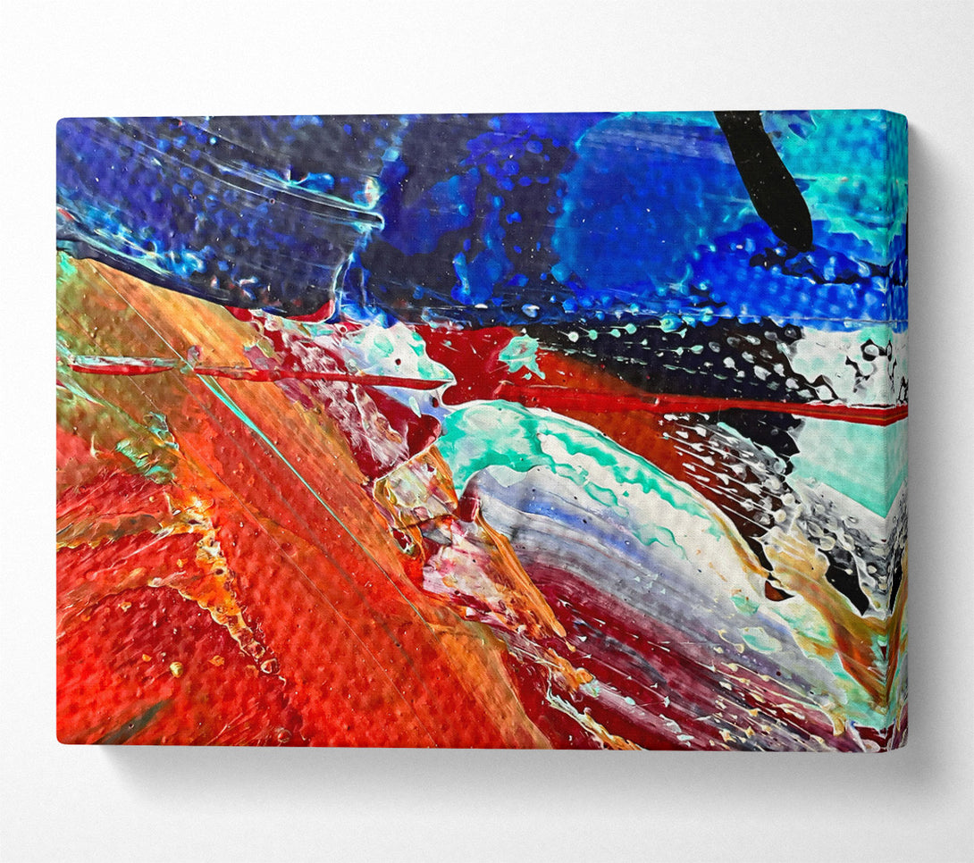  A Canvas Print of Crimson Abstract Flow Canvas Wall Art