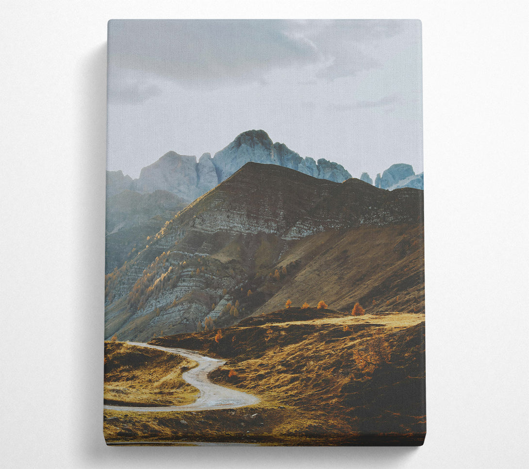  A Canvas Print of Brown Mountain Road Canvas Print