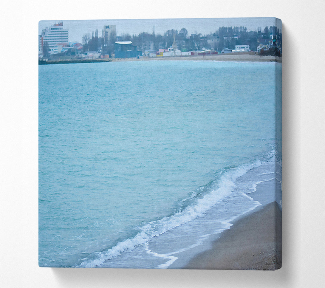  A Canvas Print of Azure Coastline Dreams Canvas Wall Art