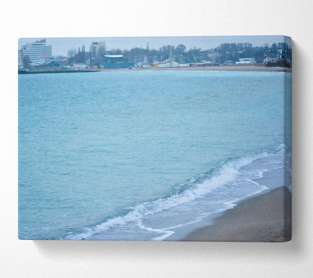  A Canvas Print of Azure Coastline Dreams Canvas Wall Art