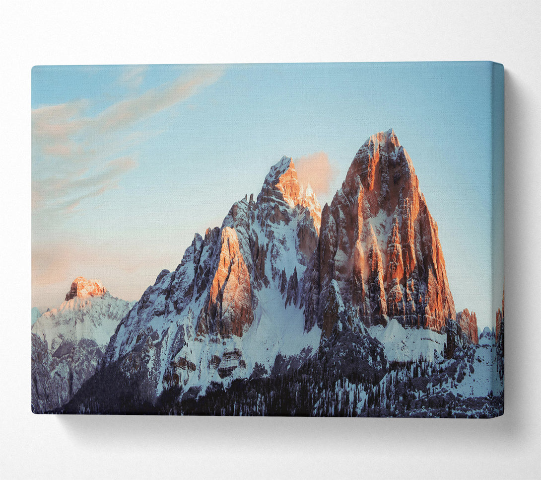  A Canvas Print of Crimson Mountain Peaks Canvas Wall Art