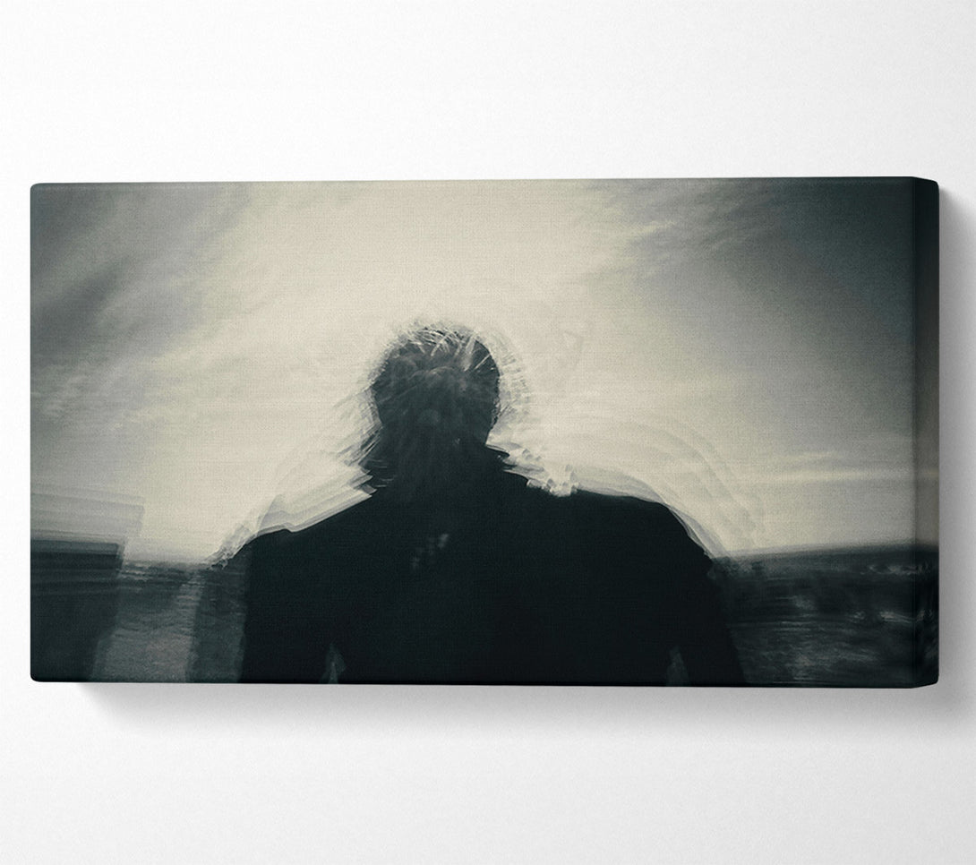  A Canvas Print of White Haze Silhouette Canvas Wall Art