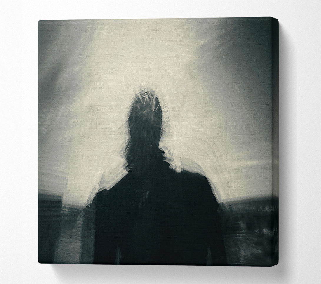  A Canvas Print of White Haze Silhouette Canvas Wall Art