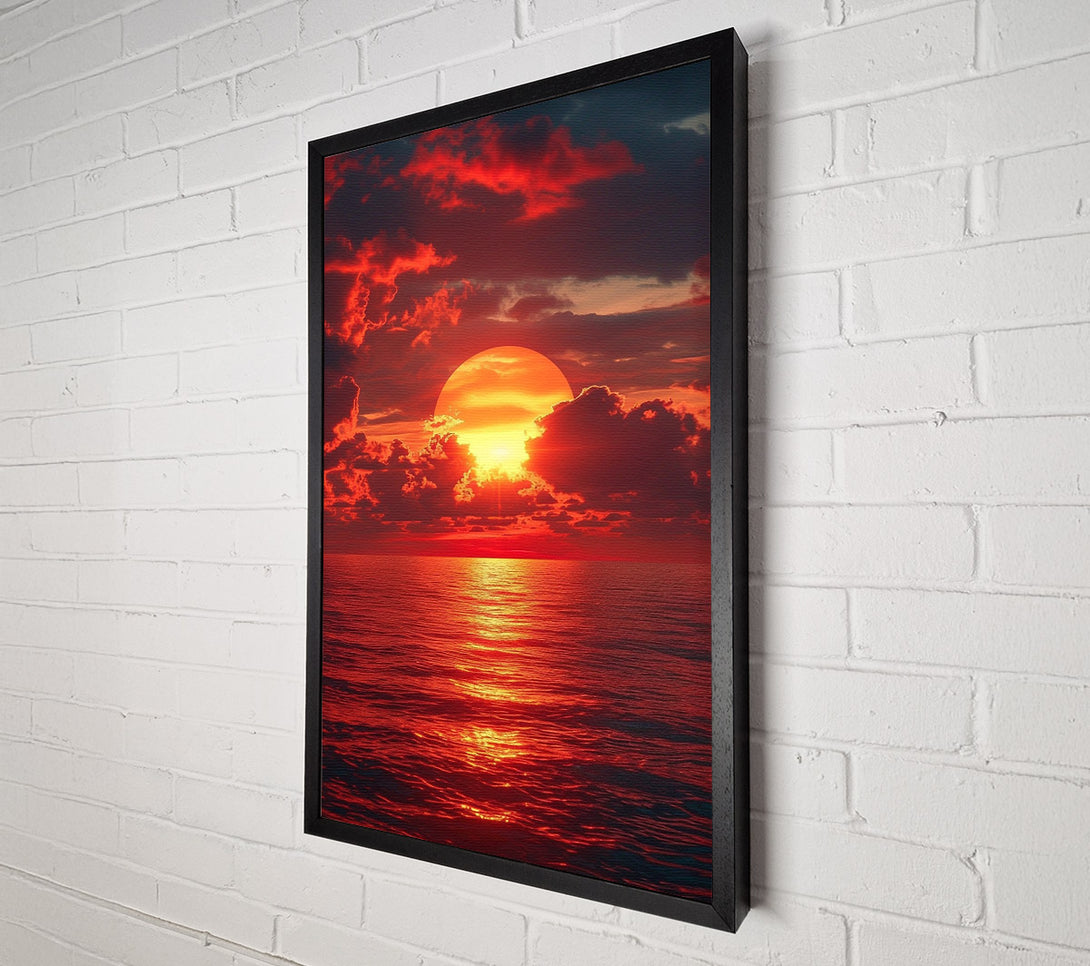  A Canvas Print of Fire Sunset Canvas Wall Art