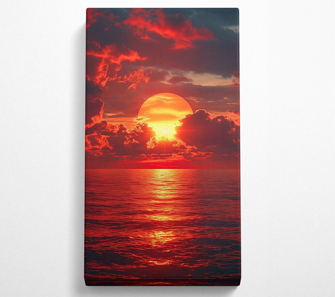  A Canvas Print of Fire Sunset Canvas Wall Art