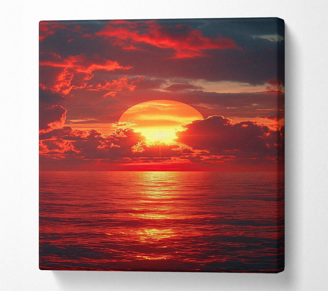  A Canvas Print of Fire Sunset Canvas Wall Art