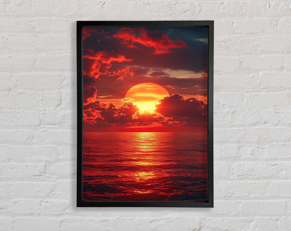 Fire Sunset Framed Print