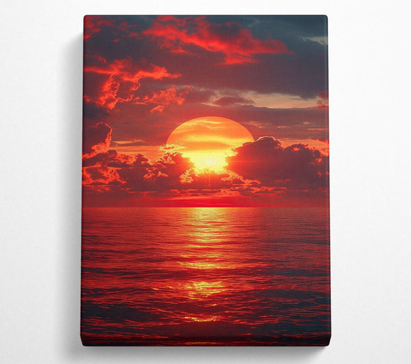  A Canvas Print of Fire Sunset Canvas Wall Art