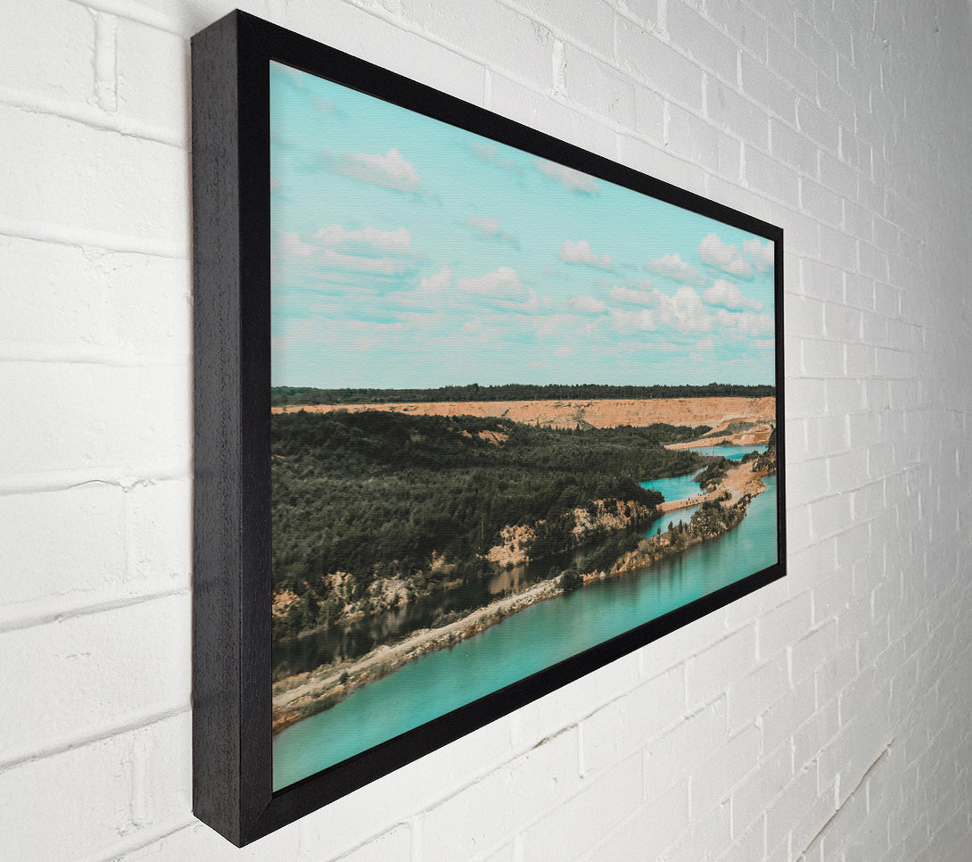  A Canvas Print of Turquoise Quarry Lake Canvas Print