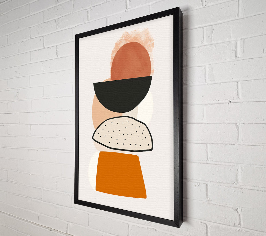  A Canvas Print of Terracotta Abstract Forms Canvas Art