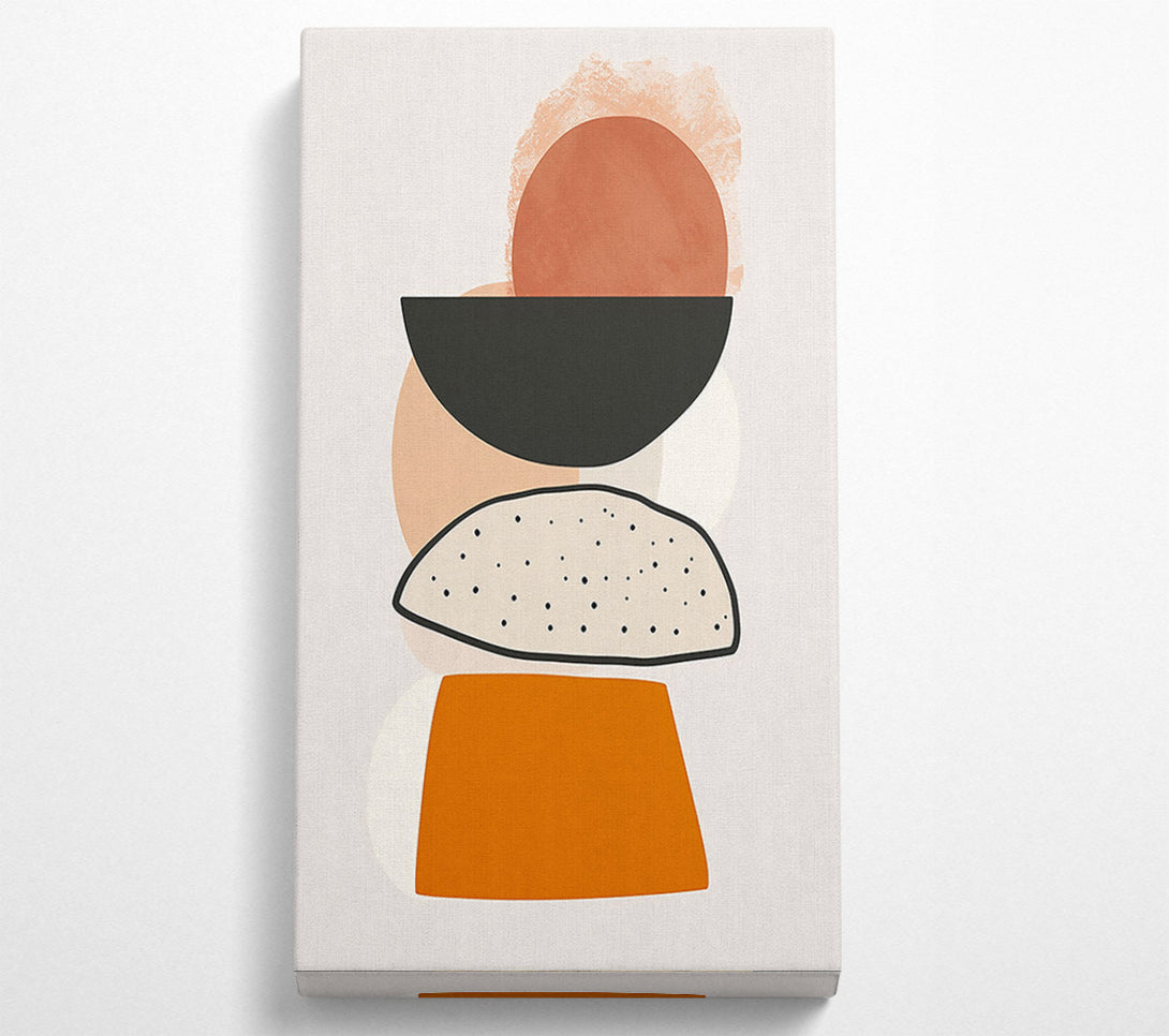  A Canvas Print of Terracotta Abstract Forms Canvas Art