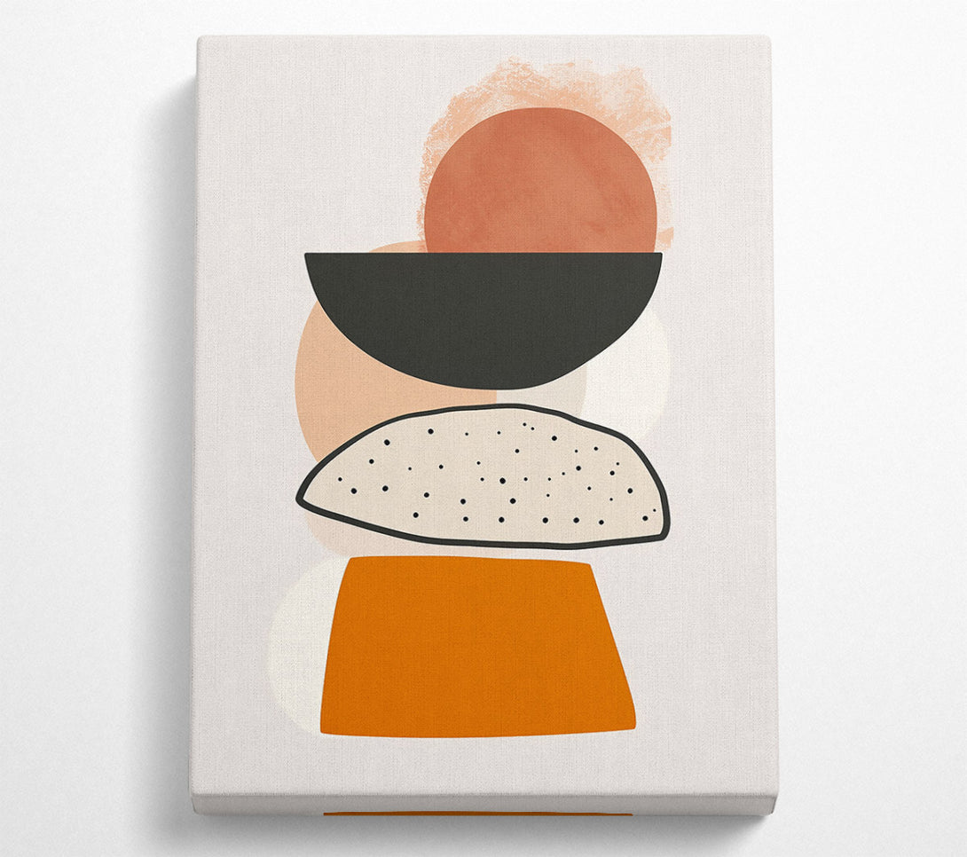  A Canvas Print of Terracotta Abstract Forms Canvas Art