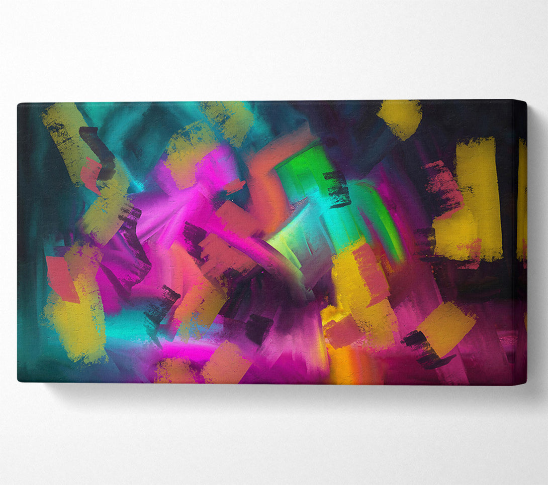  A Canvas Print of Golden Magenta Strokes Canvas Print