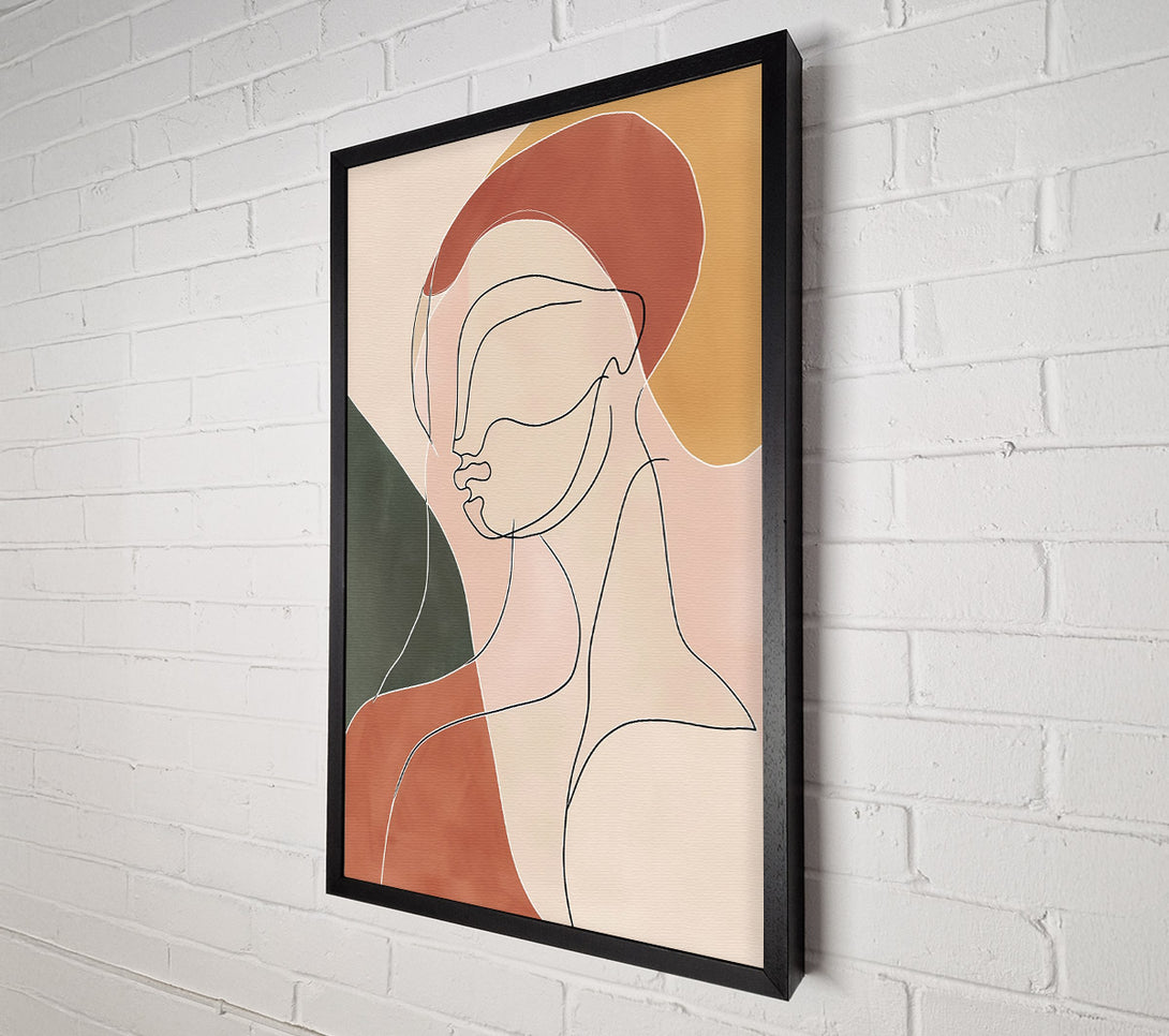  A Canvas Print of Rust Abstract Figure Canvas Art