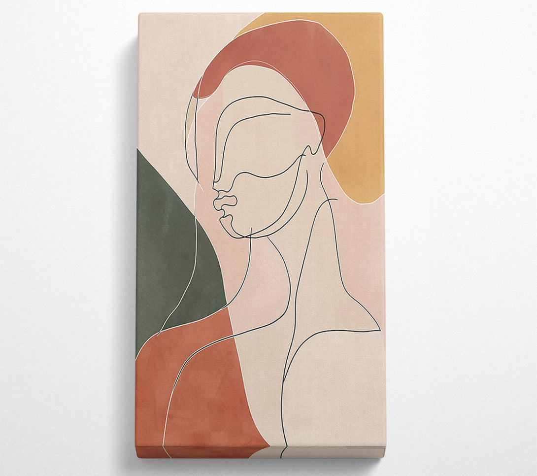 A Canvas Print of Rust Abstract Figure Canvas Art