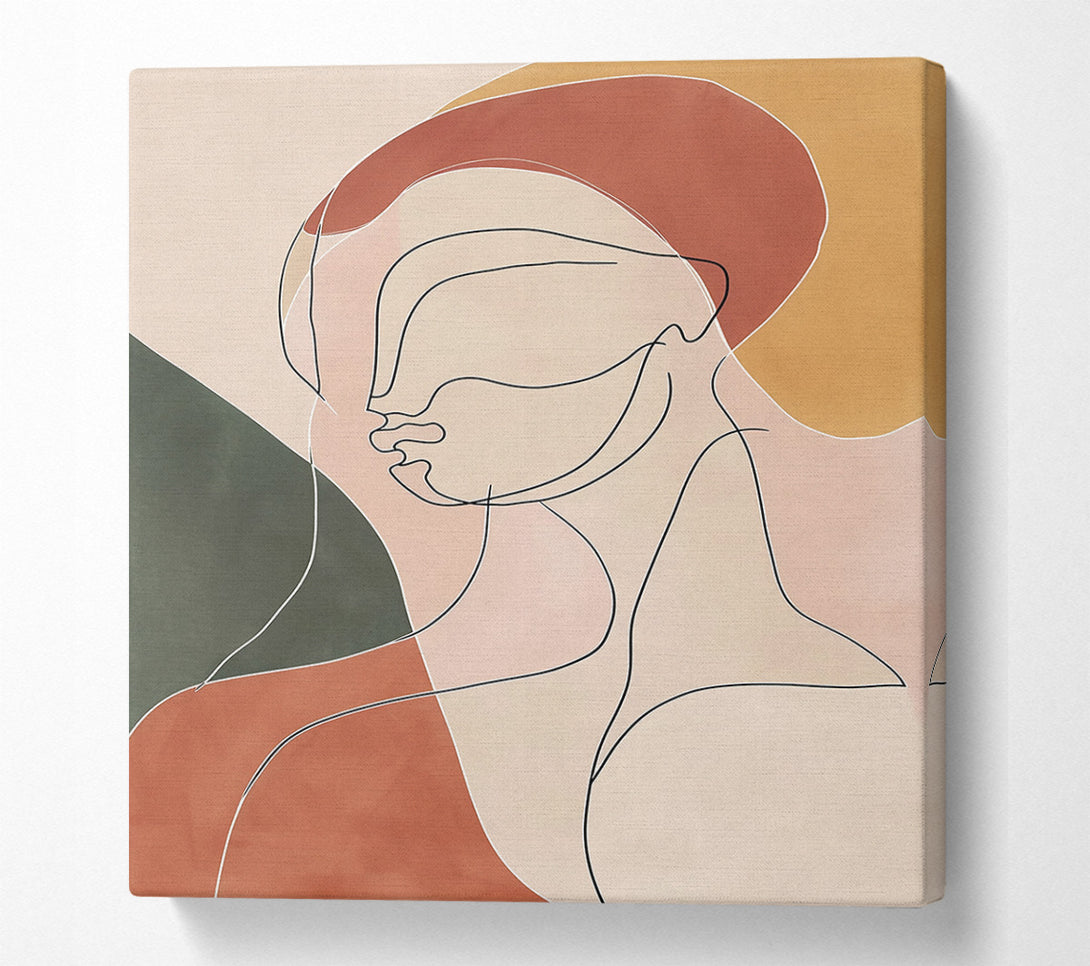  A Canvas Print of Rust Abstract Figure Canvas Art