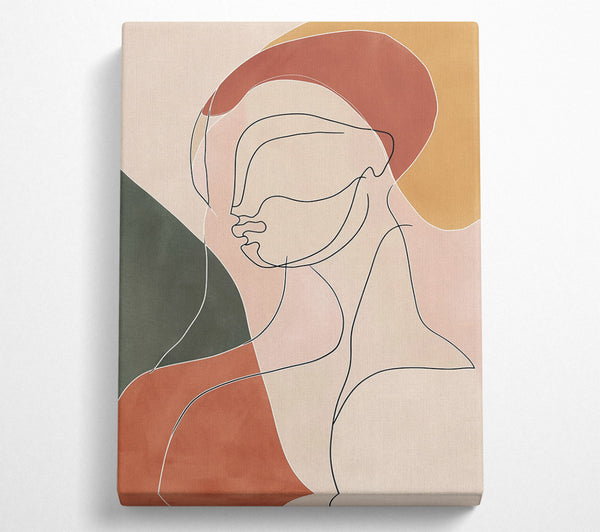  A Canvas Print of Rust Abstract Figure Canvas Art