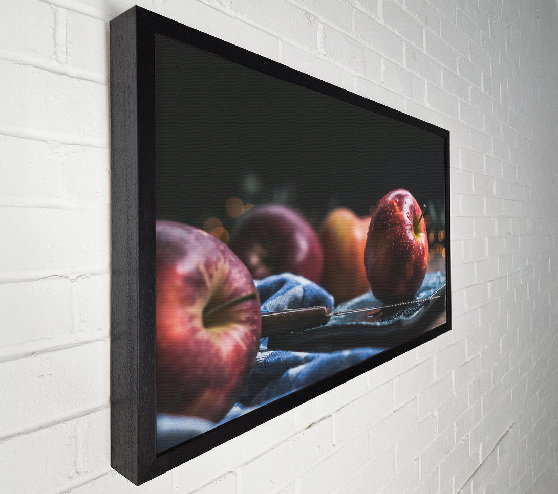  A Canvas Print of Crimson Apple Still Life Canvas Print