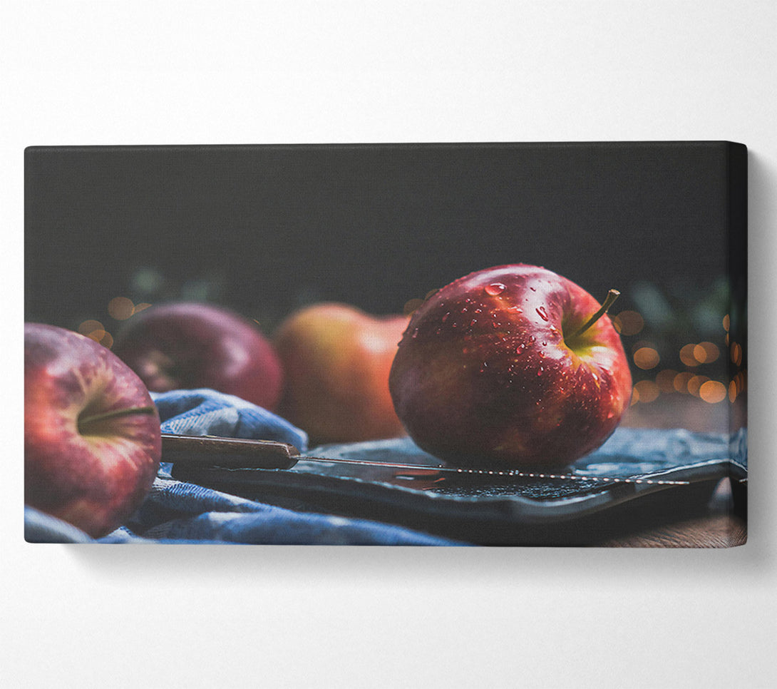  A Canvas Print of Crimson Apple Still Life Canvas Print