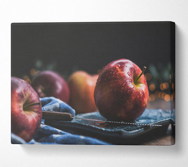  A Canvas Print of Crimson Apple Still Life Canvas Print