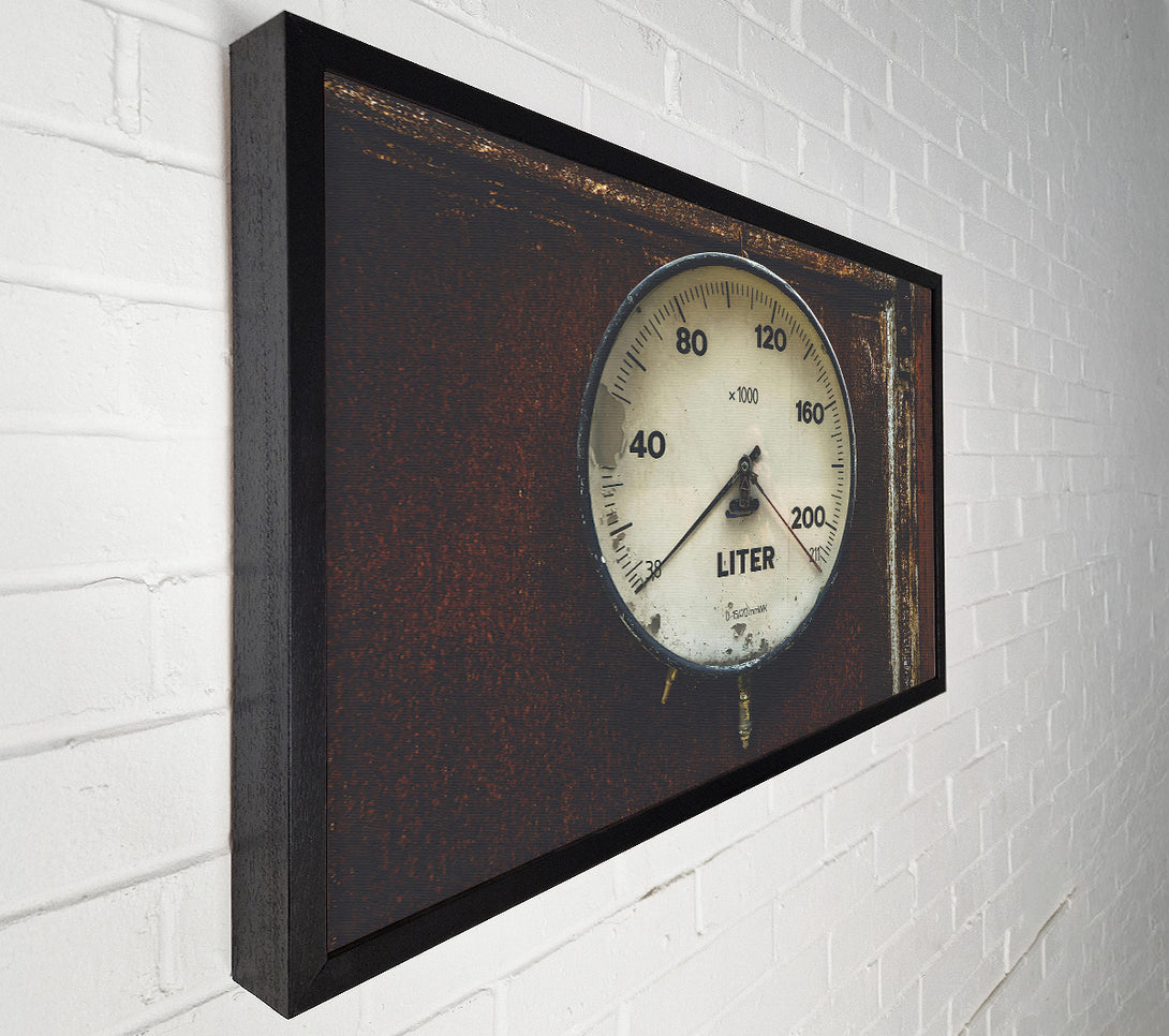  A Canvas Print of White Gauge On Rust Canvas Wall Art