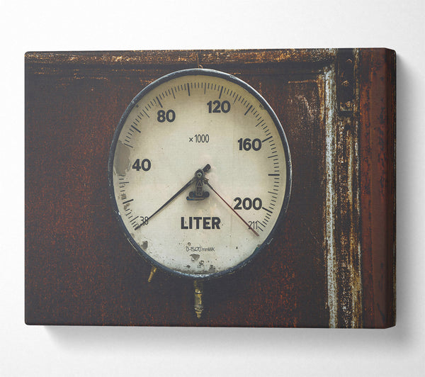  A Canvas Print of White Gauge On Rust Canvas Wall Art