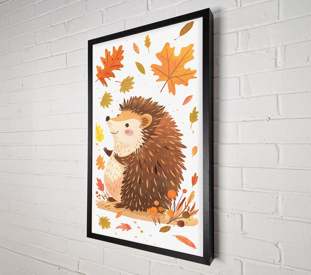  A Canvas Print of Autumn'S Brown Hedgehog Canvas Art