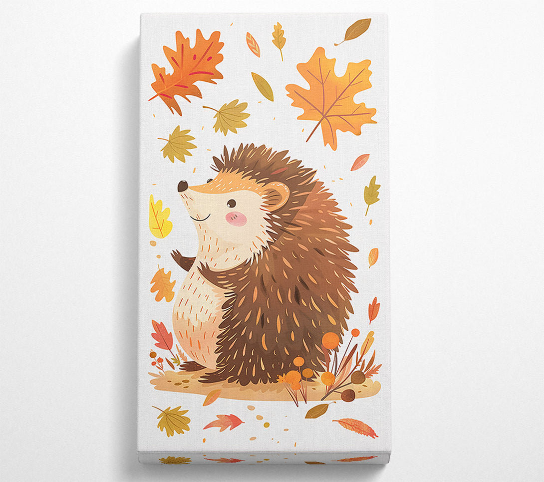 A Canvas Print of Autumn'S Brown Hedgehog Canvas Art