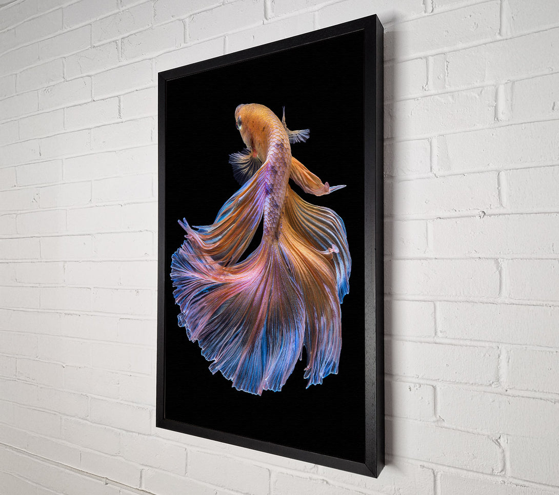  A Canvas Print of Fish Flowing Oriental Canvas Art